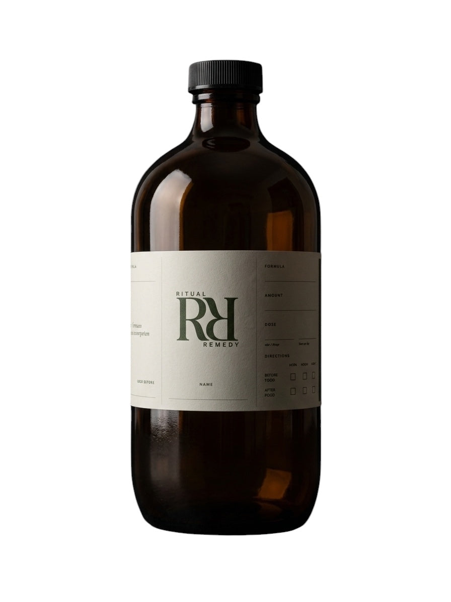 Ritual and Remedy herbal tonic bottle